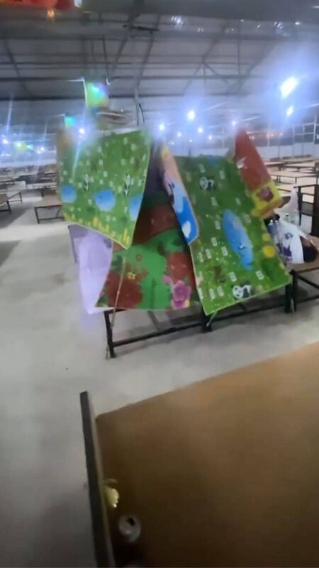 Mr Mohan made a makeshift hut to sleep in while inside the camp.