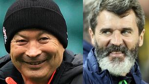 <p>Eddie Jones and Roy Keane</p>