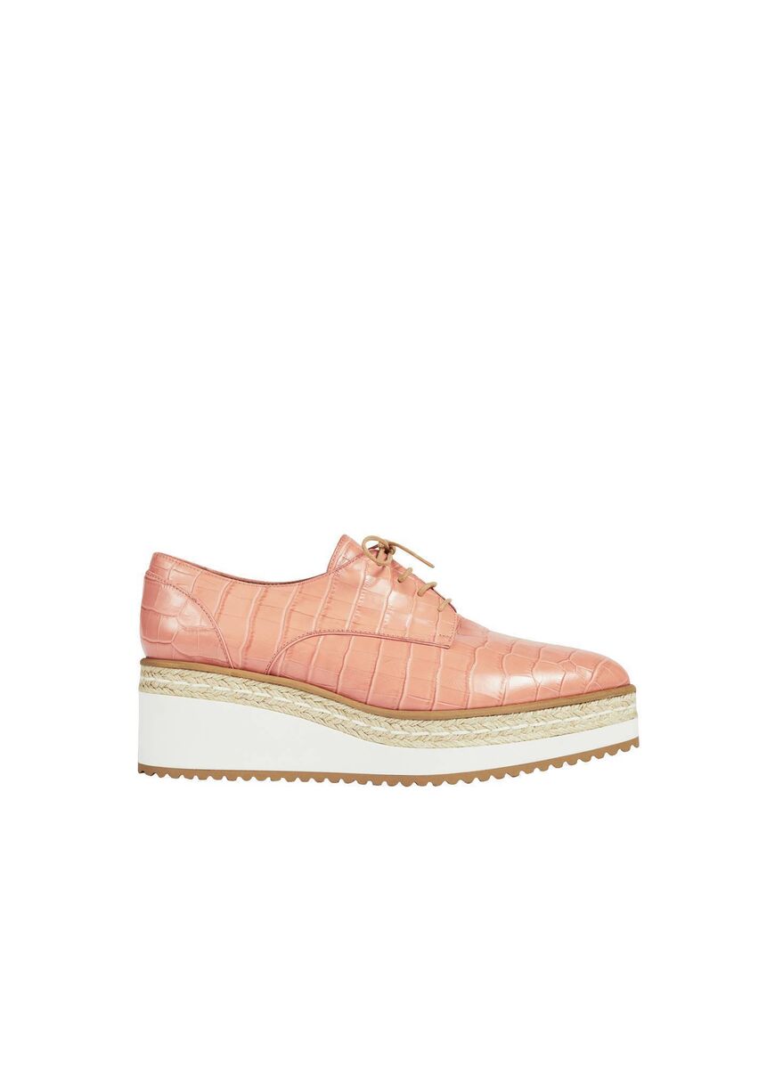 Pembridge blush leather platform lace-ups, L.K.Bennett, €310