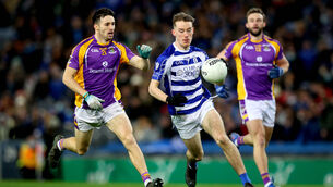 <p>Paddy McDermott of Naas was the match-winner for Maynooth University. Picture: INPHO/Ryan Byrne</p>