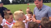 Irish boy asks Carragher a biting question