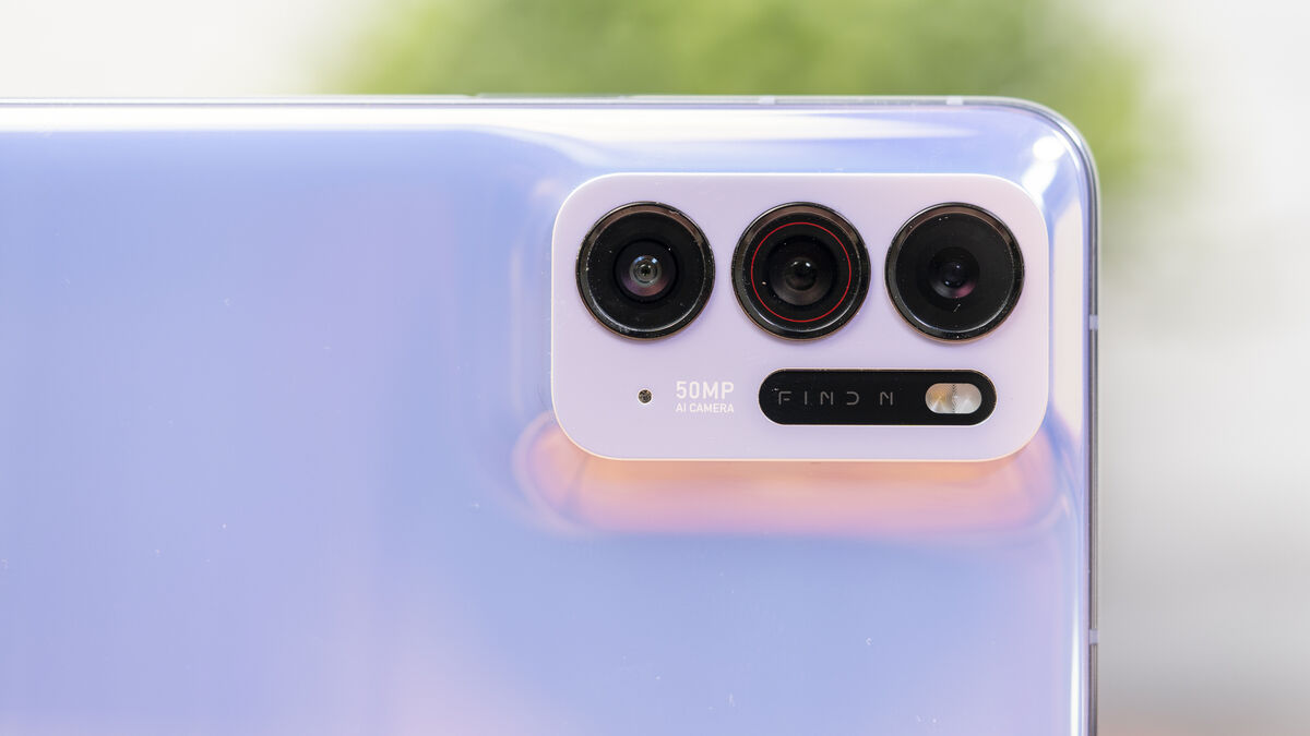 Oppo Find N with triple cameras. Pic: Noel Campion. Oppo Find N with triple cameras. Pic: Noel Campion.