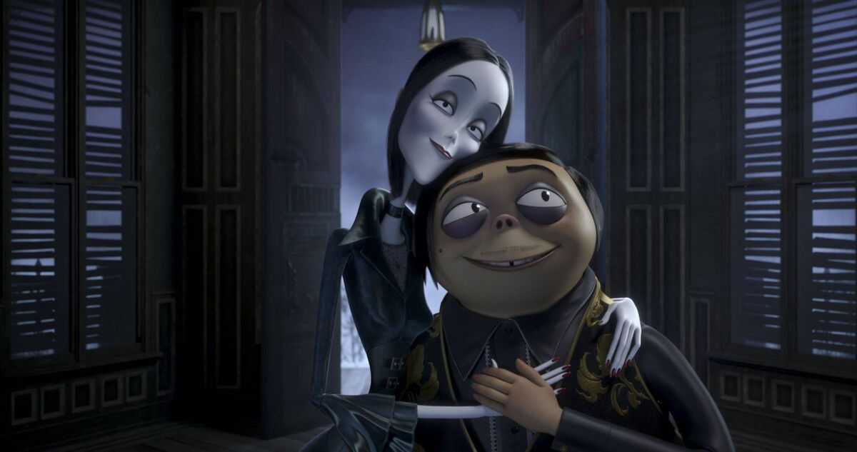 The Addams Family Morticia Addams (voiced by Charlize Theron) and Gomez Addams (Oscar Isaacs) The Addams Family Morticia Addams (voiced by Charlize Theron) and Gomez Addams (Oscar Isaacs)