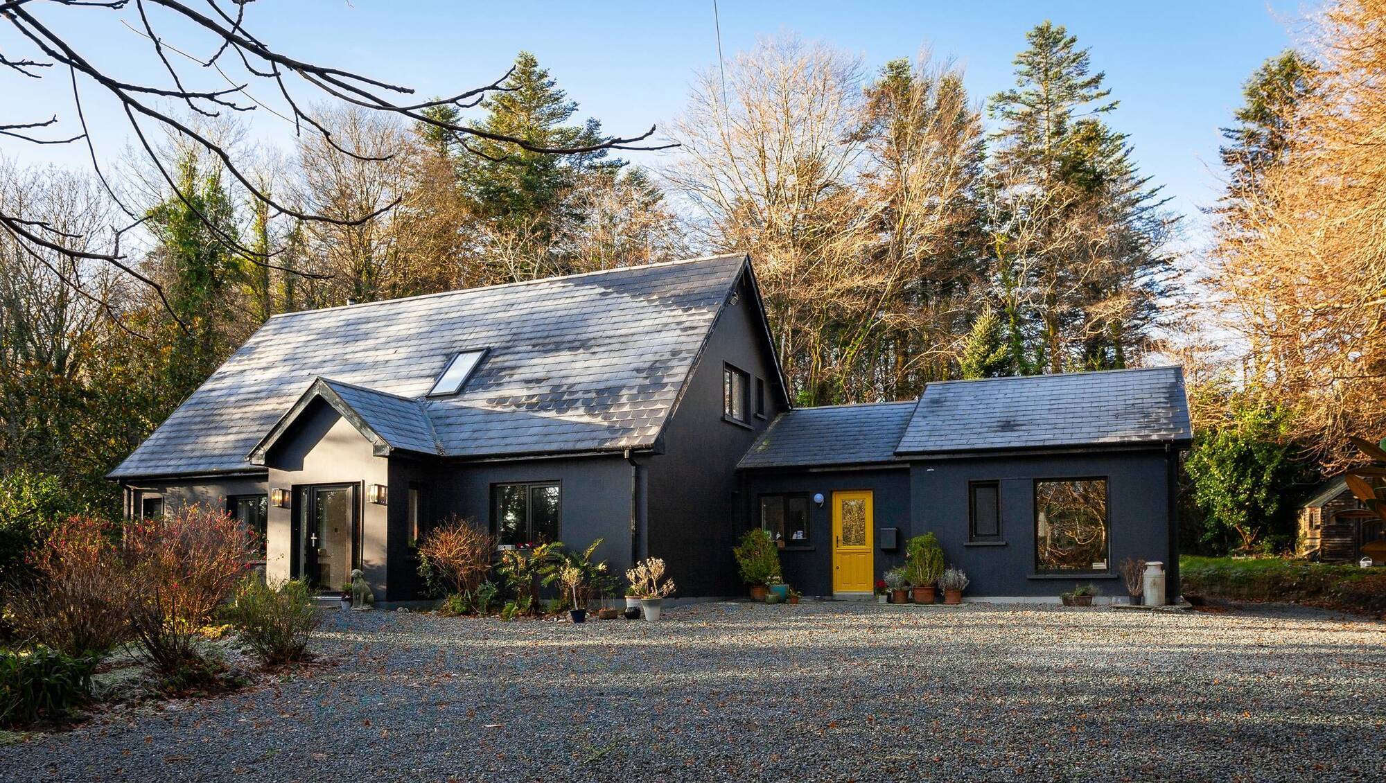 €595k black beauty with coastal setting and woodland West Cork wow  factor