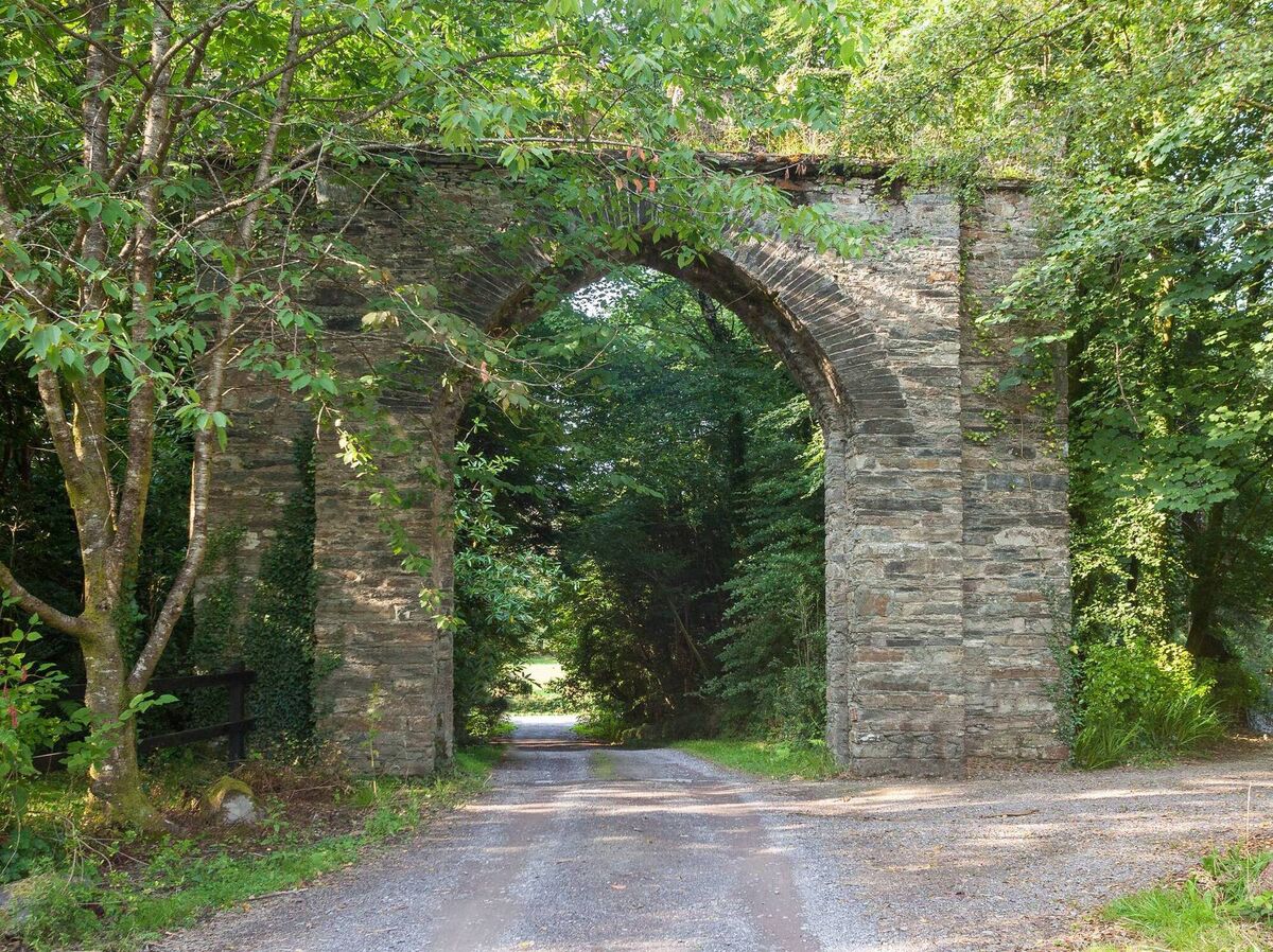 Hare's breadth: One of several entrances to the Ardnagashel Estate, right by the  Black Hare