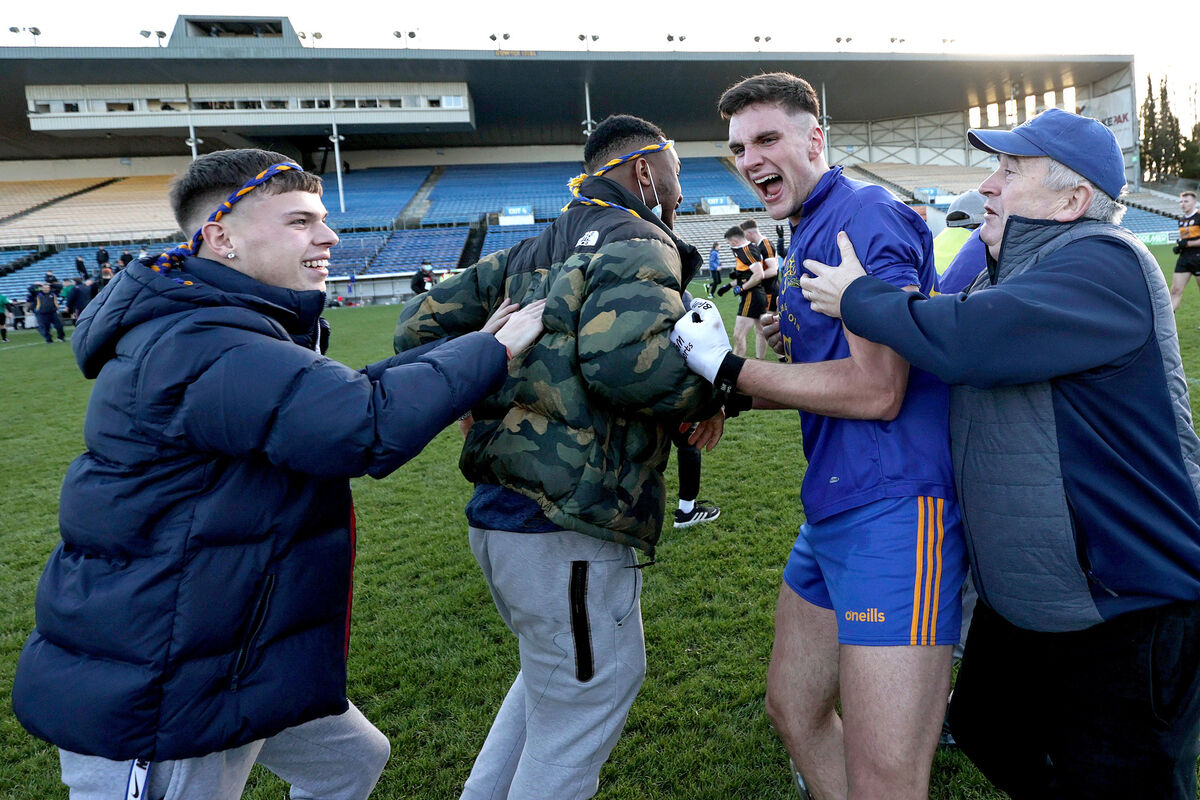St. Finbarrs' Brian Hayes celebrates with fans. Picture: INPHO/Laszlo Geczo St. Finbarrs' Brian Hayes celebrates with fans. Picture: INPHO/Laszlo Geczo