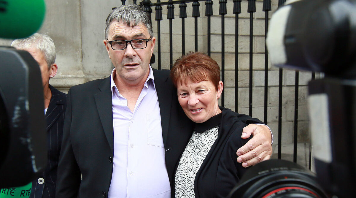 Martin Conmey with wife Anne after his conviction for the manslaughter of Una Lynskey was ruled to be a miscarriage of justice.