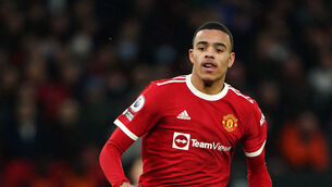 <p>Mason Greenwood who will not return to training or play matches until further notice, Manchester United have said in a statement. Picture: Zac Goodwin/PA Wire</p>