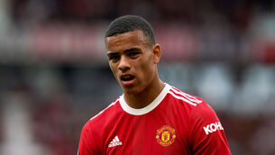 <p>File photo dated 14-08-2021 of Manchester United's Mason Greenwood, who remains in custody after being arrested on suspicion of rape and assault. Issue date: Monday January 31, 2022. PA Photo. See PA story SOCCER Man Utd. Photo credit should read Martin Rickett/PA Wire.</p>