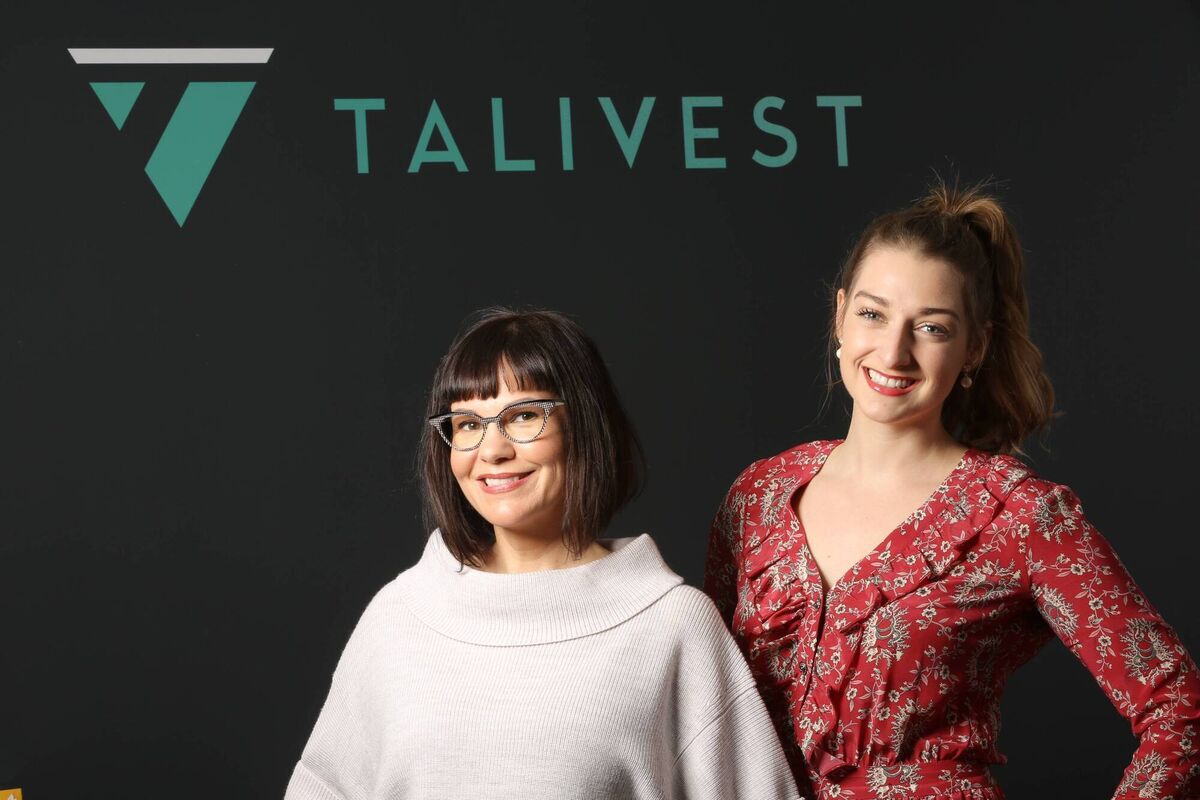 'It's very daunting starting a company, but it's even more daunting to think about how can I have a family, step away for the time I need,' said Jayne Ronayne, pictured with her fellow Talivest co-founder Laura Belyea. 