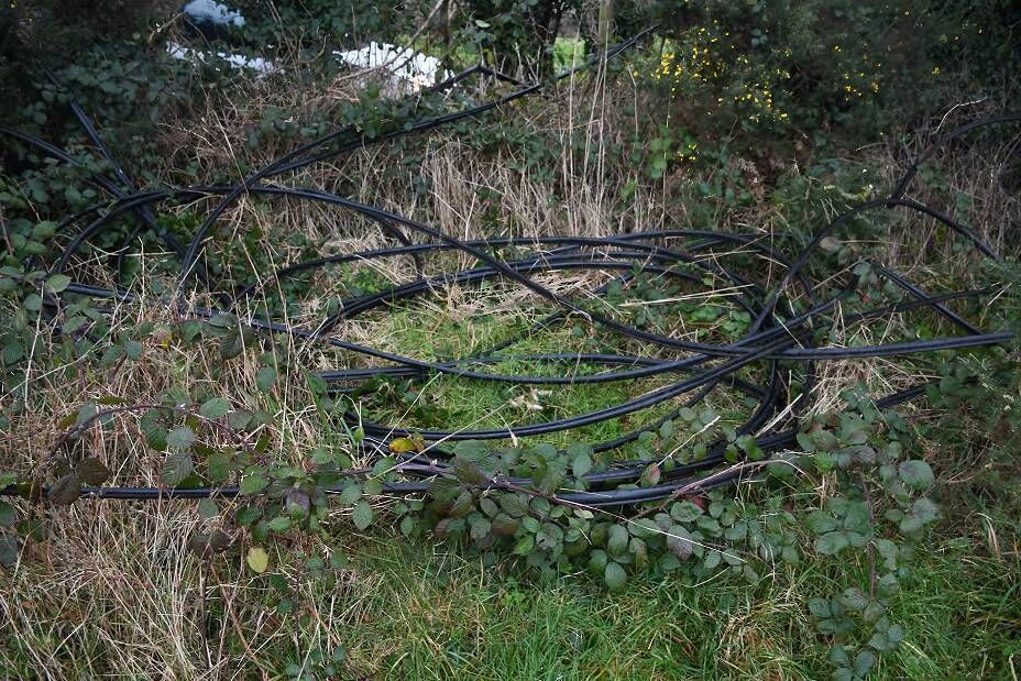 Discarded phone cable castings. Picture: Garda Info Discarded phone cable castings. Picture: Garda Info