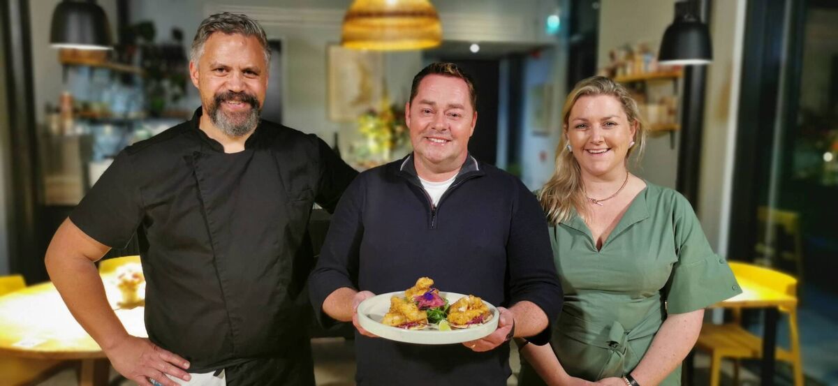 Neven Maguire and Clare Condon at the Good Day Deli, Cork. Neven Maguire and Clare Condon at the Good Day Deli, Cork.