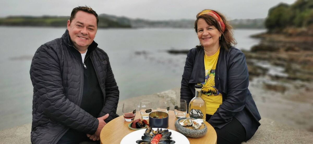 Neven Maguire with Kate Dempsey of the Kinsale Mead Company. Neven Maguire with Kate Dempsey of the Kinsale Mead Company.