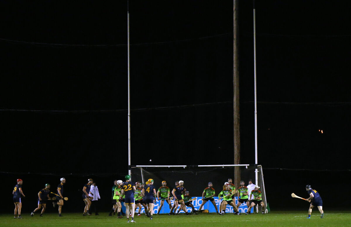 DCU’s Sean Currie takes a shot at goal. PIcture: INPHO/Tom Maher