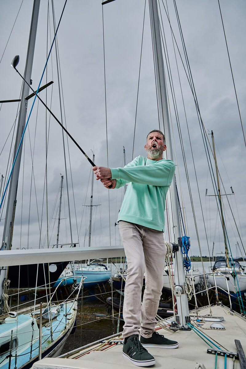 Pat Fitzpatrick: teeing off at the Everyman. Picture: Miki Barlok