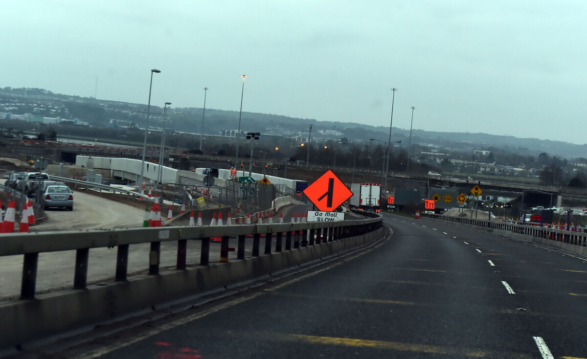  Construction work in progress on the M8 southbound last week. Picture: Eddie O'Hare