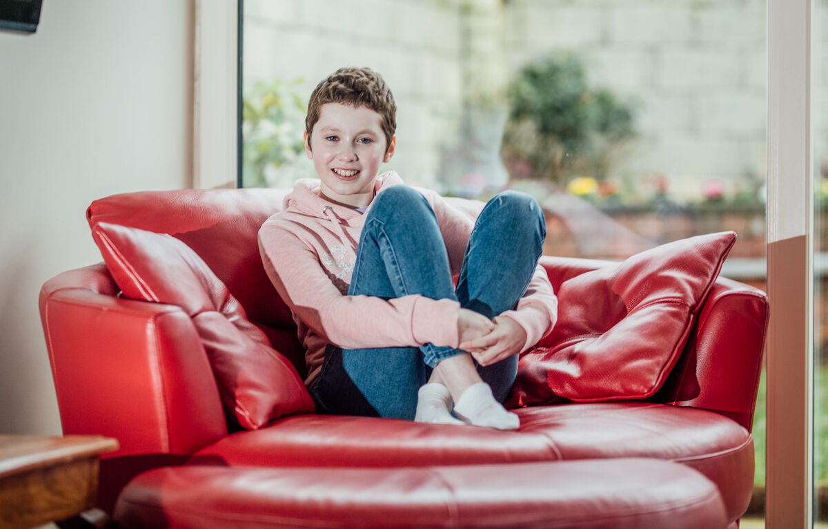  Gráinne Beattie rang the bell at Crumlin last July, having finished chemotherapy for a brain tumour. Pic. Brian Arthur
