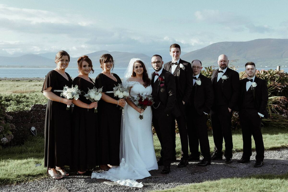 Meagan Daly and Eoghan Reen with their wedding party Meagan Daly and Eoghan Reen with their wedding party