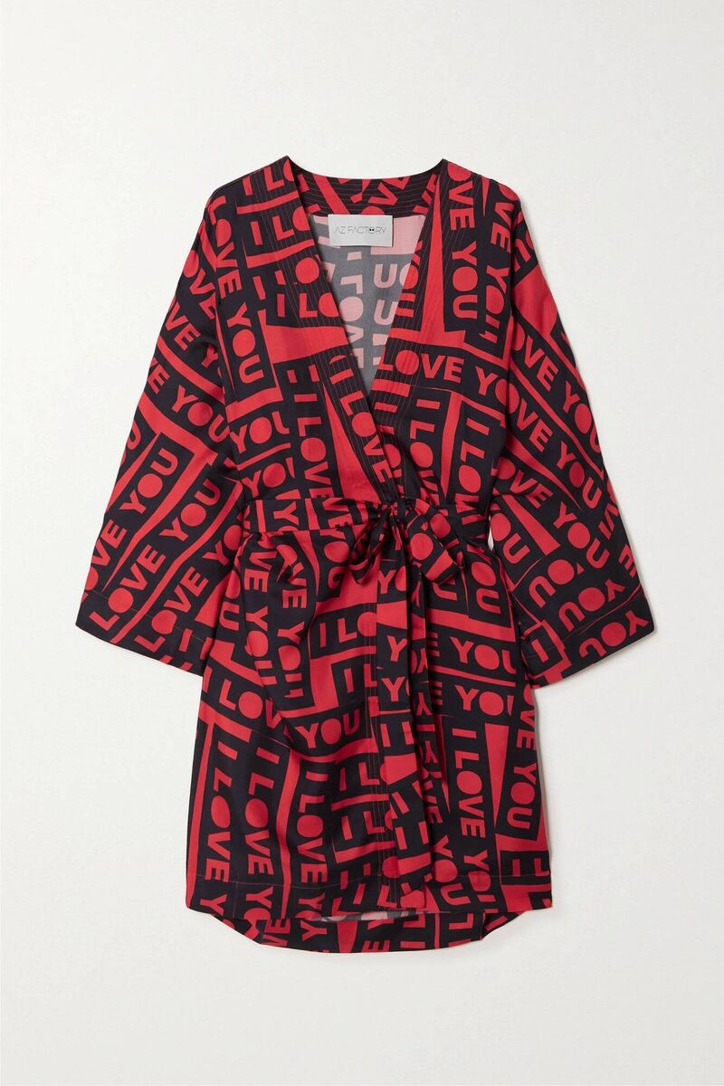 AZ Factory mulberry silk-twill robe, Net-a-Porter, €420 AZ Factory mulberry silk-twill robe, Net-a-Porter, €420