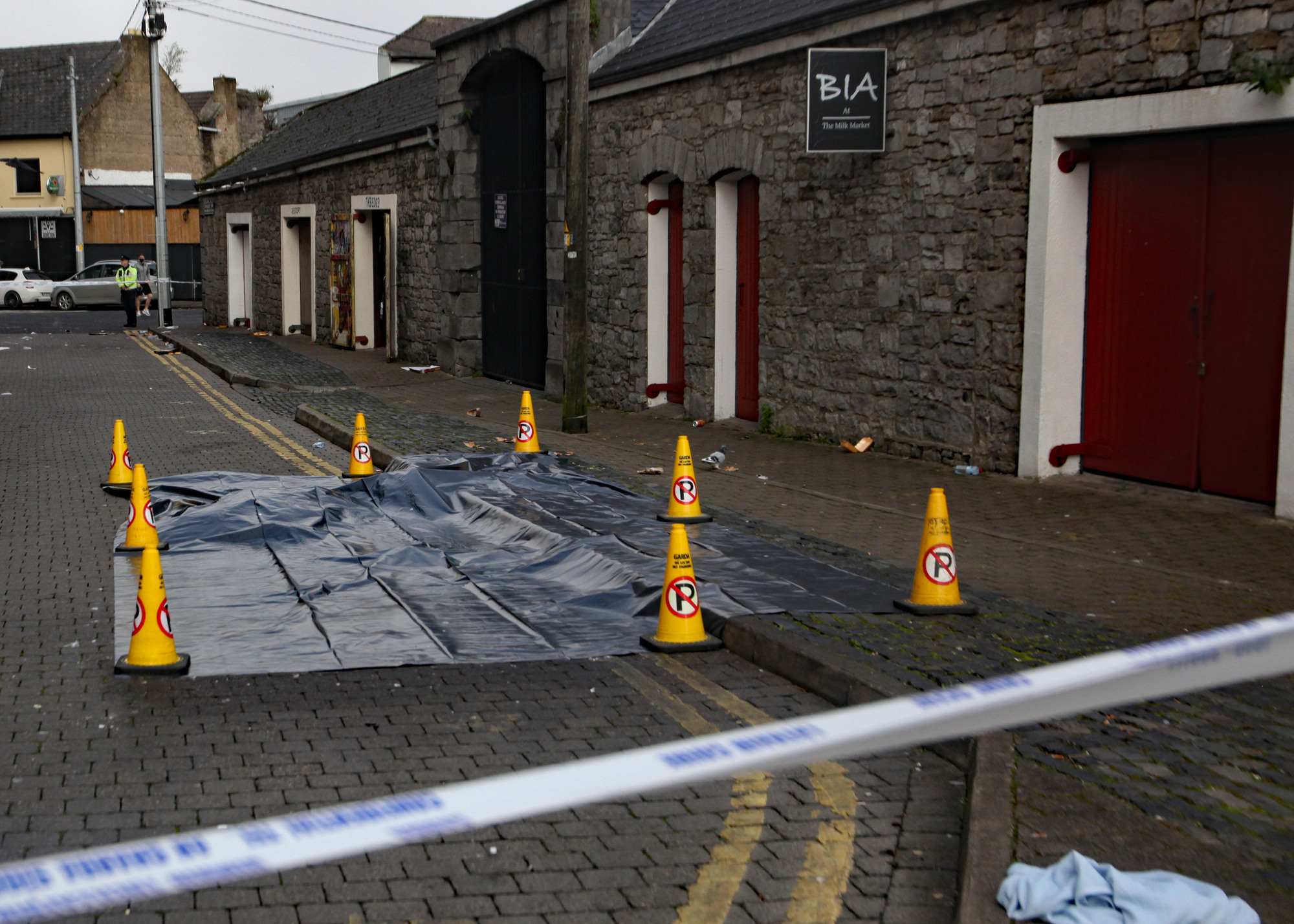The scene at Cornmarket Row in Limerick where a car driven by the accused allegedly drove directly into a group of pedestrians from behind, launching them into the air, and then left the scene. File picture: Brendan Gleeson