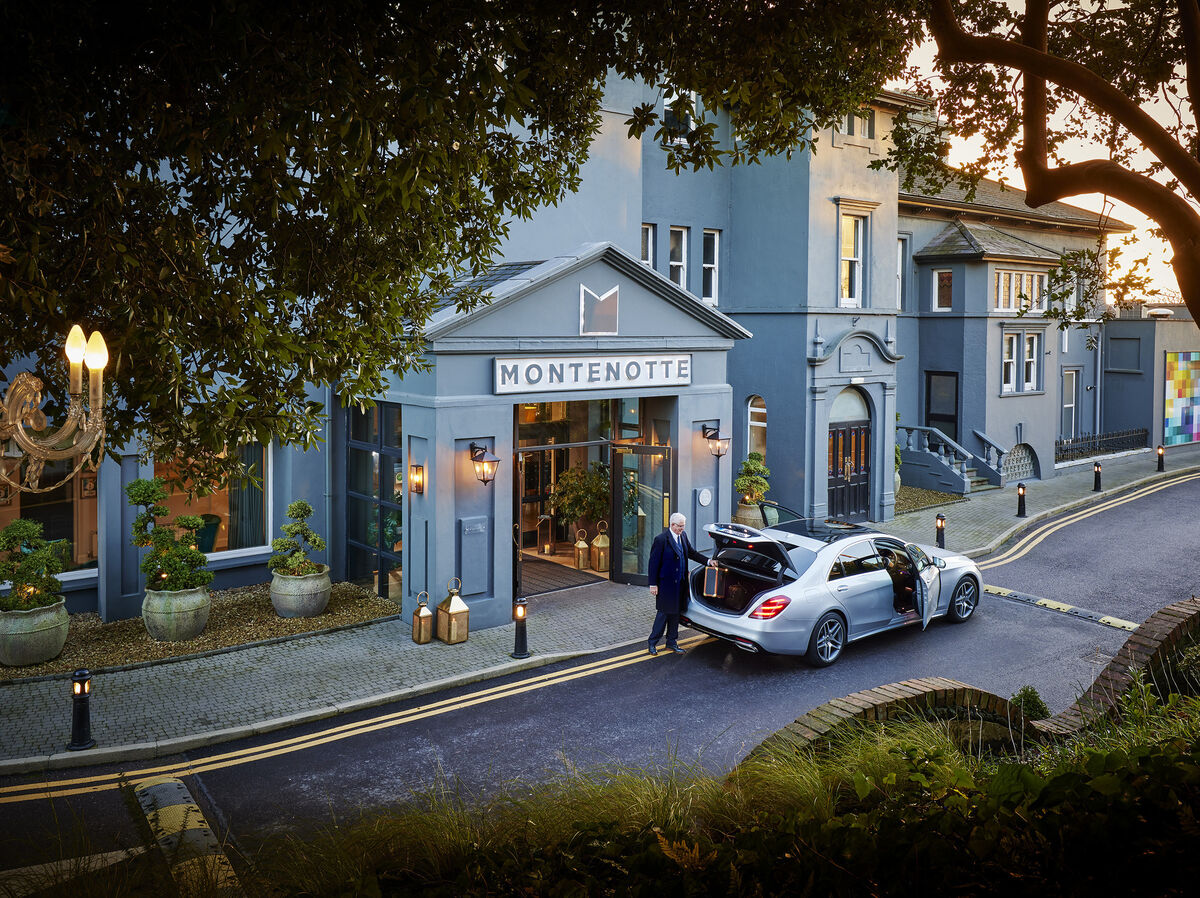 Existing entrance: the bedrooms blocks will get an external makeover too in future phases