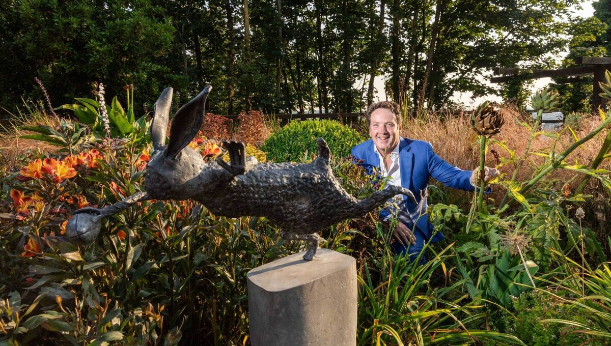 Garden designer Diarmuid Gavin at Reawakening, the sculpture exhibition in association with the Kildare Gallery at The Montenotte Hotel where local designer Dominick Cullinane oversaw the €600,000 spend on the gardens' first phase. Picture: Darragh Kane