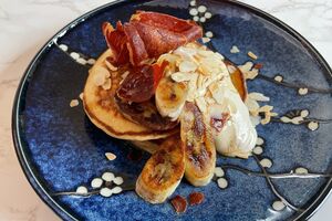 Peanut butter and banana pancakes