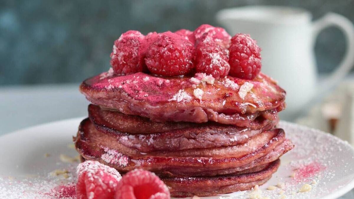 Raspberry pancakes