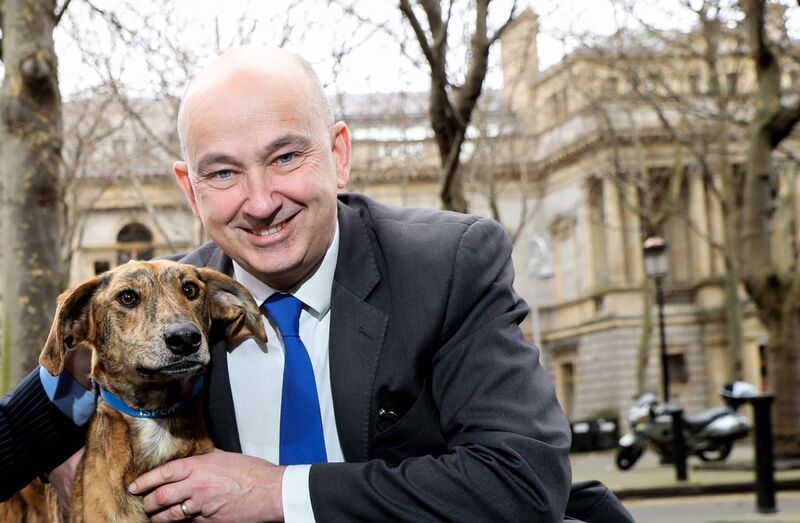 Then CEO Andrew Kelly pictured in 2017 for an ISPCA publicity photoshoot. Mr Kelly was subsequently involved in one of the high-profile disputes with the organisation. Picture: Maxwell’s