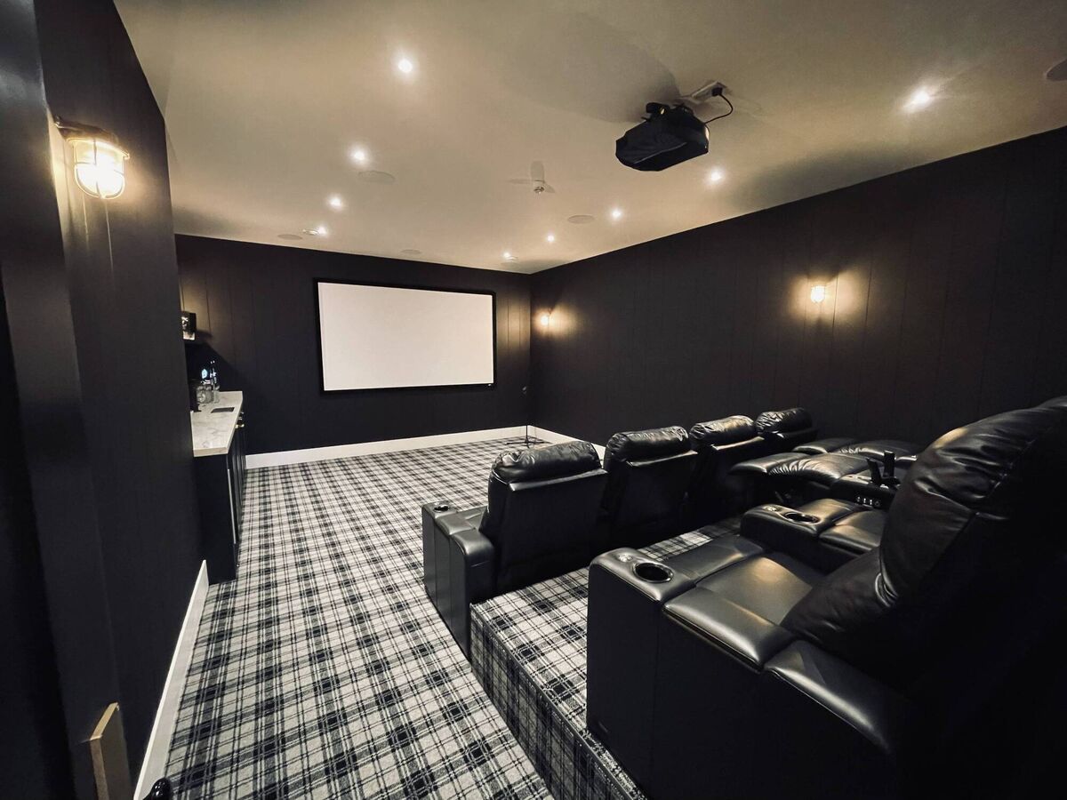 The movie room in the McManus home.
