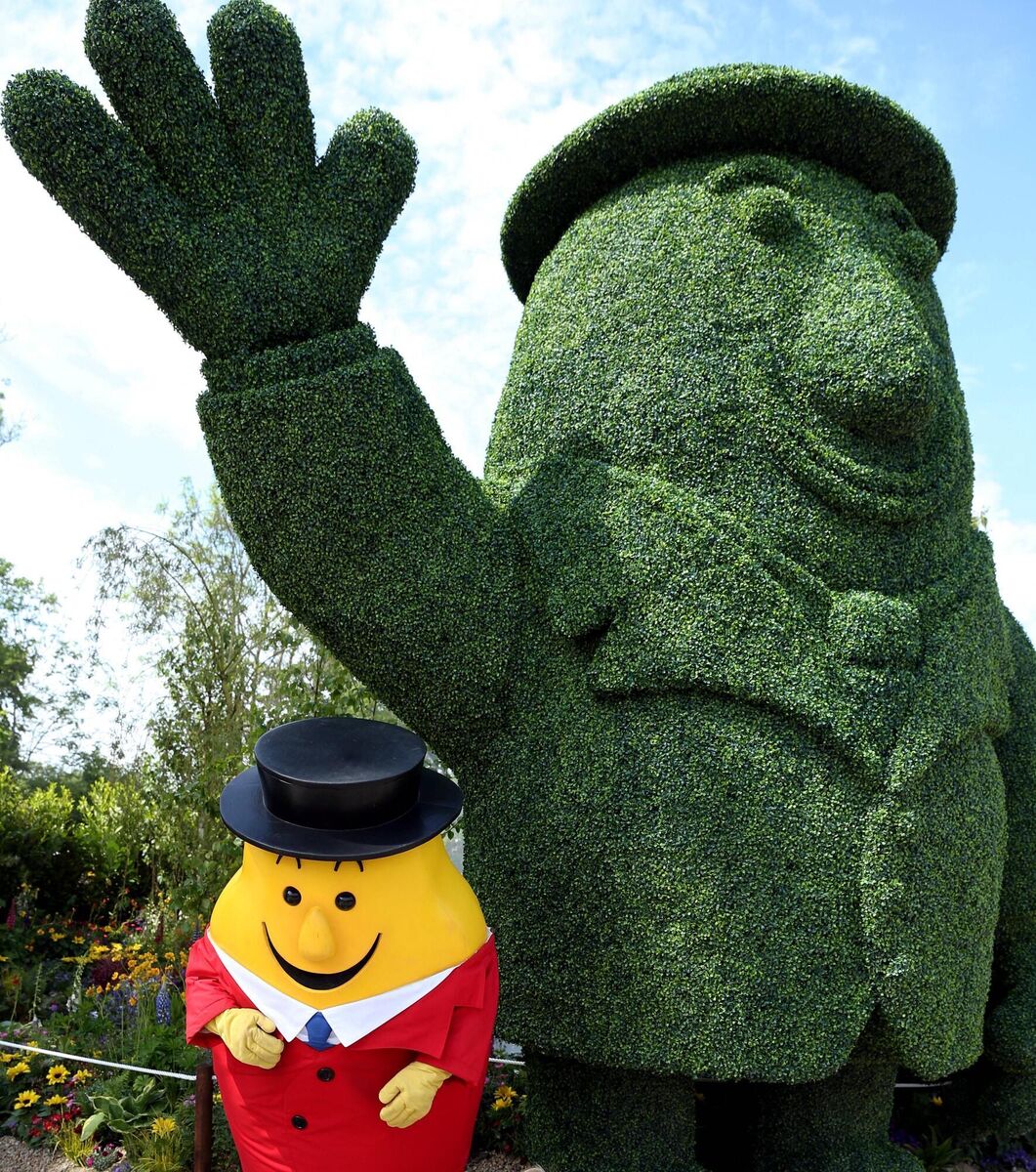 Pictured with Mr. Tayto: an even bigger Mr. Tayto, as part of the park's gardens. Pic: Jason Clarke Photography