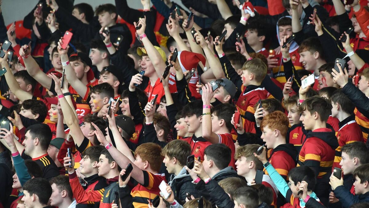 CBC fans show support against Bandon Grammar. Pic: Dan Linehan