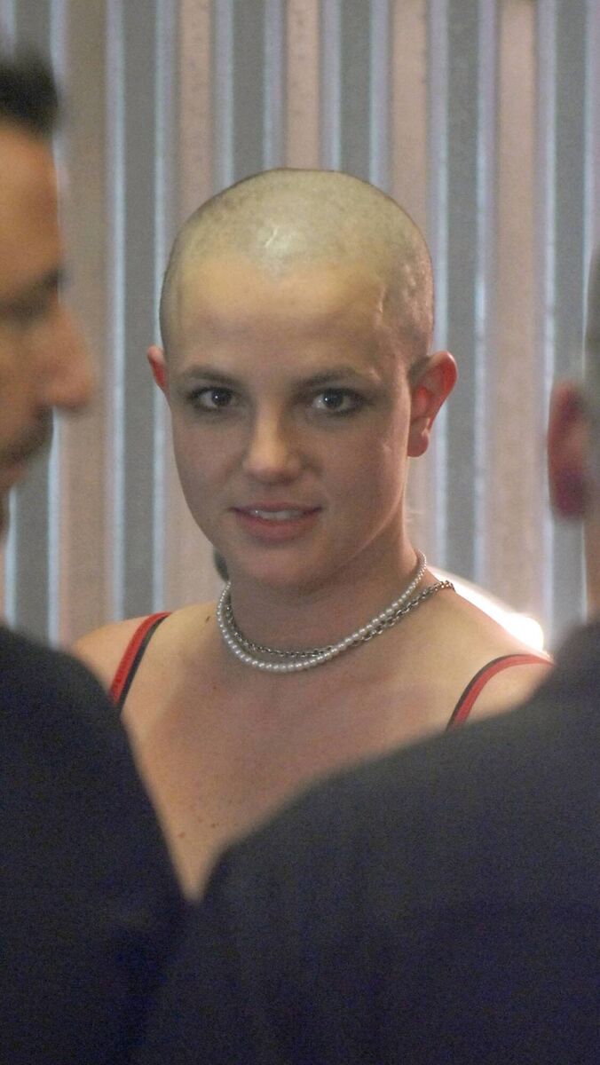 Britney Spears after a brief visit at Eric Clapton's rehab facility, Crossroads, in 2007.