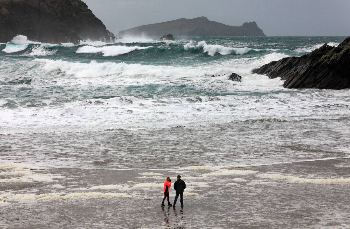 The storm is expected to be powerful but relatively short, zipping across the island overnight, and is expected to leave a trail of destruction including fallen trees, power outages and coastal flooding. Picture: Valerie O'Sullivan