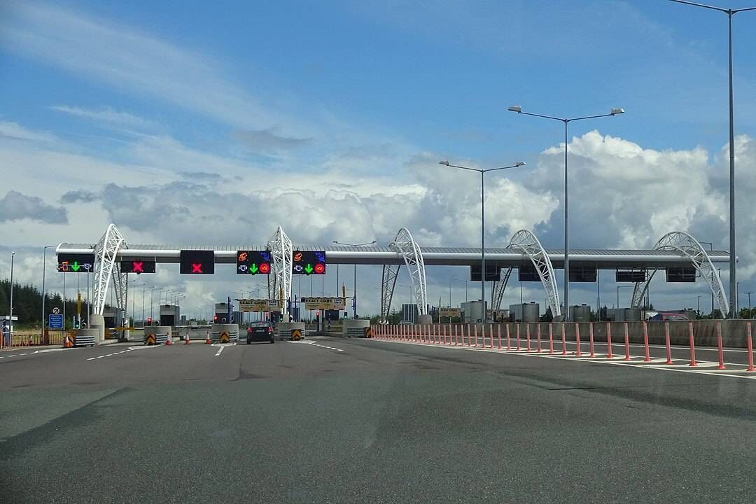 The court heard that the  ambulance went on the incorrect lane at the M3 Blackbull Toll Plaza toll and crashed into the barrier. Photo: Benreis