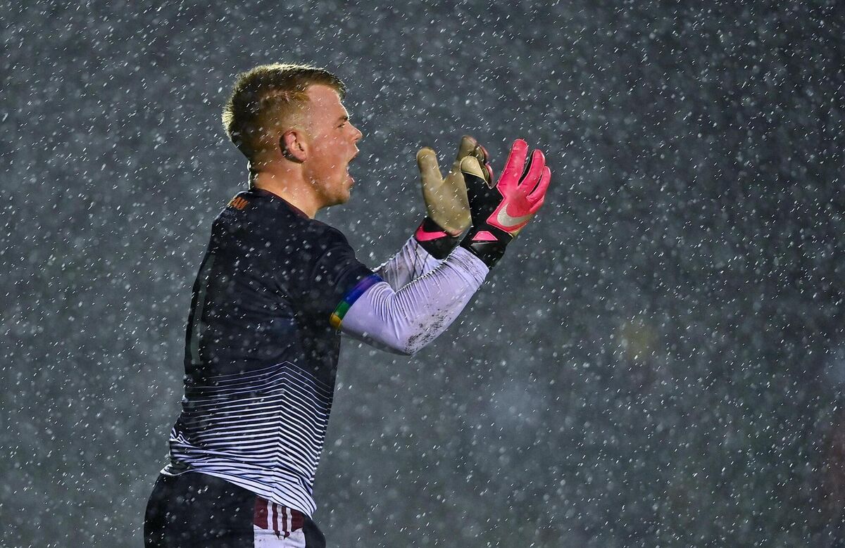 UL goalkeeper Conor Flaherty during heavy rain in Sigerson Cup final. Picture: Piaras Ó Mídheach/Sportsfile