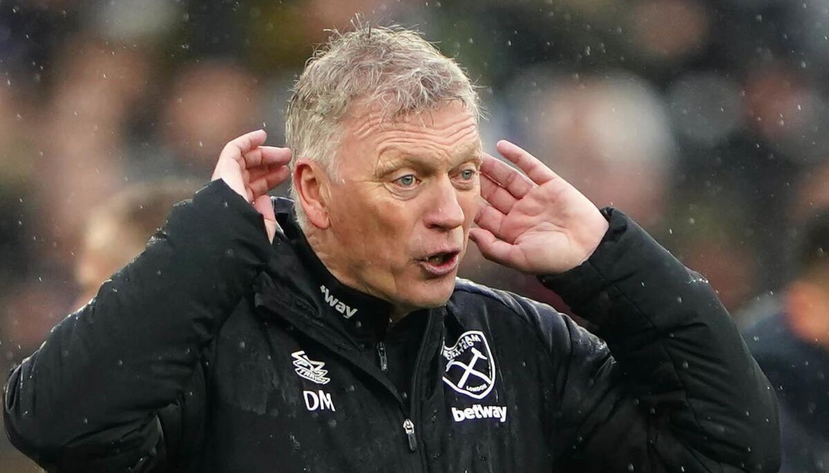 West Ham United manager David Moyes during the Premier League match at the London Stadium, London. Picture: Zac Goodwin/PA Wire 