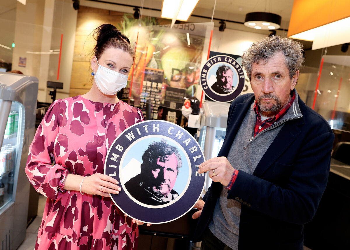 Therese McManus, Deputy Manager, Dunne Stores and journalist Charlie Bird