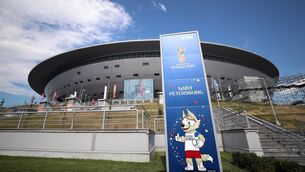 <p>File photo dated 14-07-2018 of General view of the Gazprom Arena, Saint Petersburg. Contingency plans are being drawn up by UEFA over where to host this seasons Champions League final, the PA news agency understands. Photo: Tim Goode/PA Wire.</p>