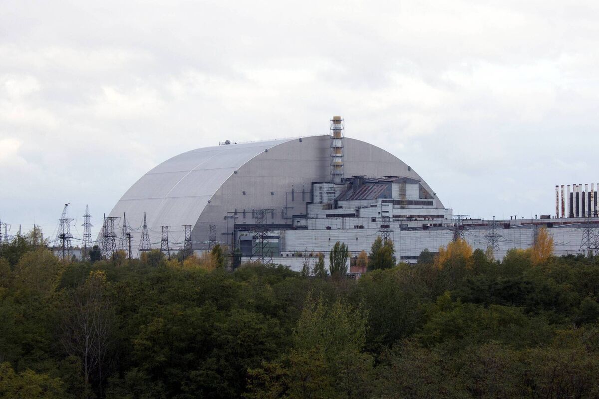 The New Safe Confinement - a structure built to confine the remains of the number 4 reactor unit at the Chernobyl Nuclear Power Plant. File Picture: Wikimedia Commons