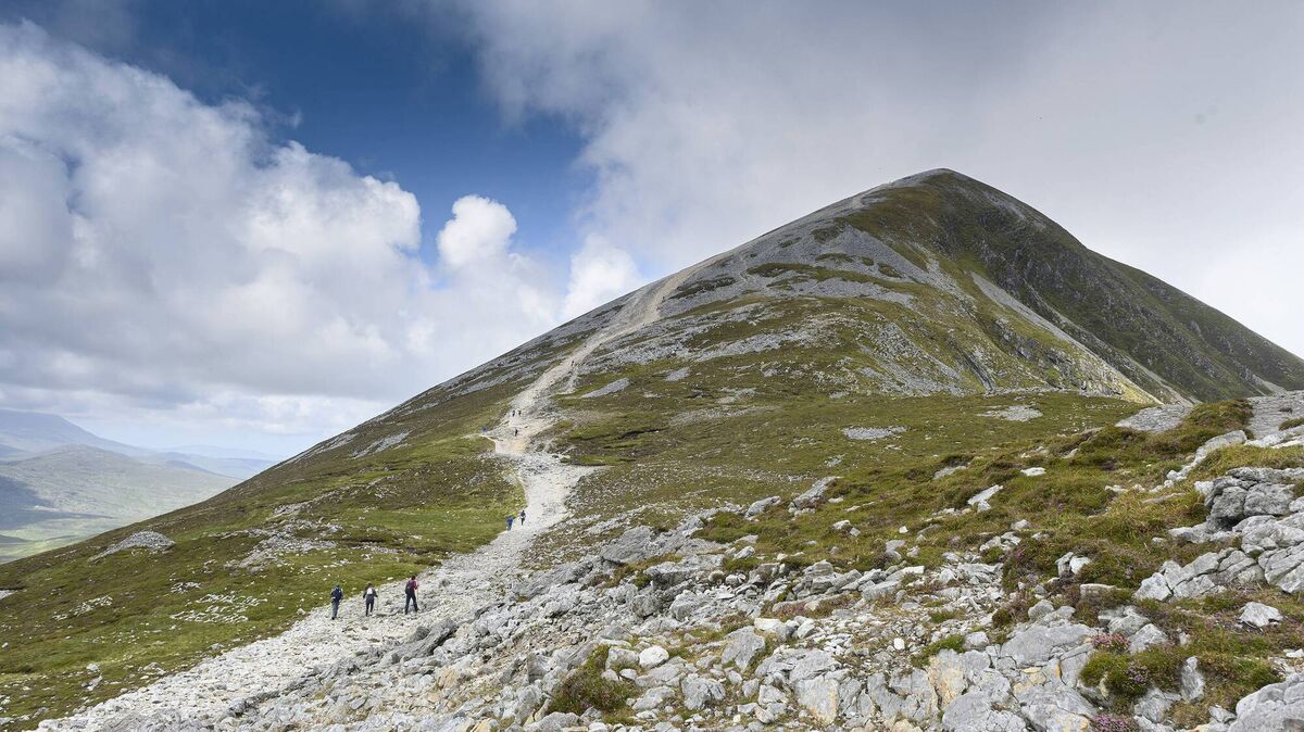 Croagh Patrick in Co Mayo: the site of Climb With Charlie. Pic: Michael McLaughlin Croagh Patrick in Co Mayo: the site of Climb With Charlie. Pic: Michael McLaughlin