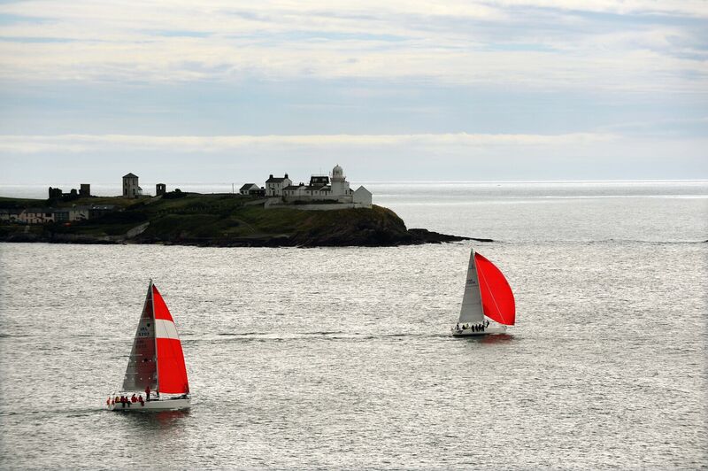 Yachts Endgame and Trojan at Roches Point during the early stages of the Beaufort Cup race at the start of the 2016 Volvo Cork Week. Yachts Endgame and Trojan at Roches Point during the early stages of the Beaufort Cup race at the start of the 2016 Volvo Cork Week.