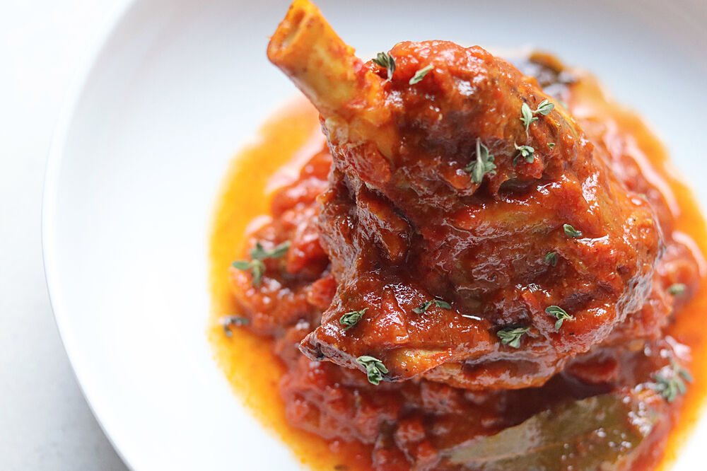 Moroccan lamb shanks