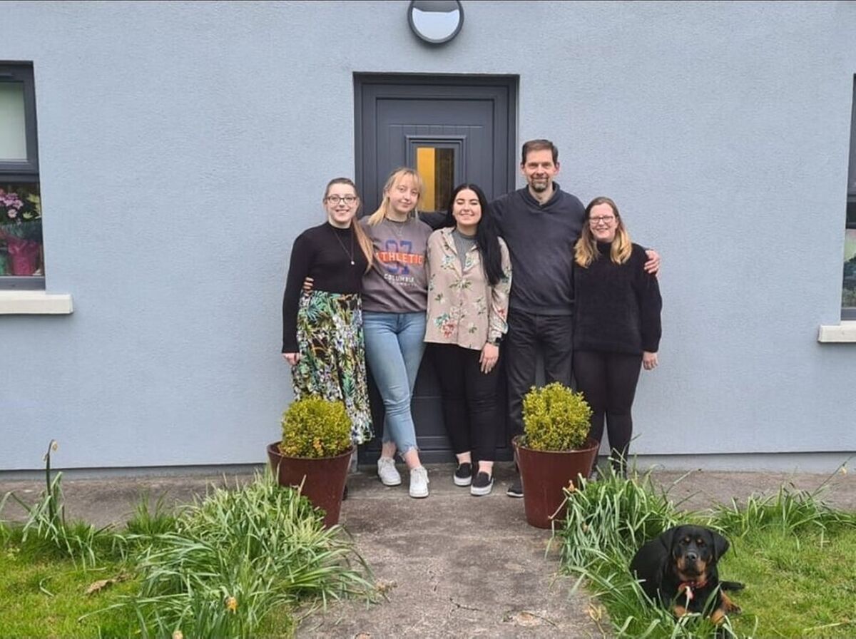 The Tobin family of Lissarda: Sarah, Chloe, Kayleigh, Danny and Valerie outside their newly renovated 1960s farmhouse, which after eight months of work, now boasts an enviable A1 BER rating to include an ASHP by Daiken and photovoltaic power to help run their largely all-electric home in times of high electricity unit prices. The grant aid from the SEAI for heat pump installation has recently increased to as much as 6,500.