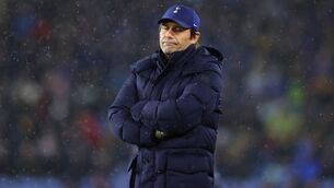 <p>FADED AMBITION: Antonio Conte, Manager of Tottenham Hotspur, looks on during the Premier League match between Burnley and Tottenham Hotspur at Turf Moor (Photo by Alex Livesey/Getty Images)</p>