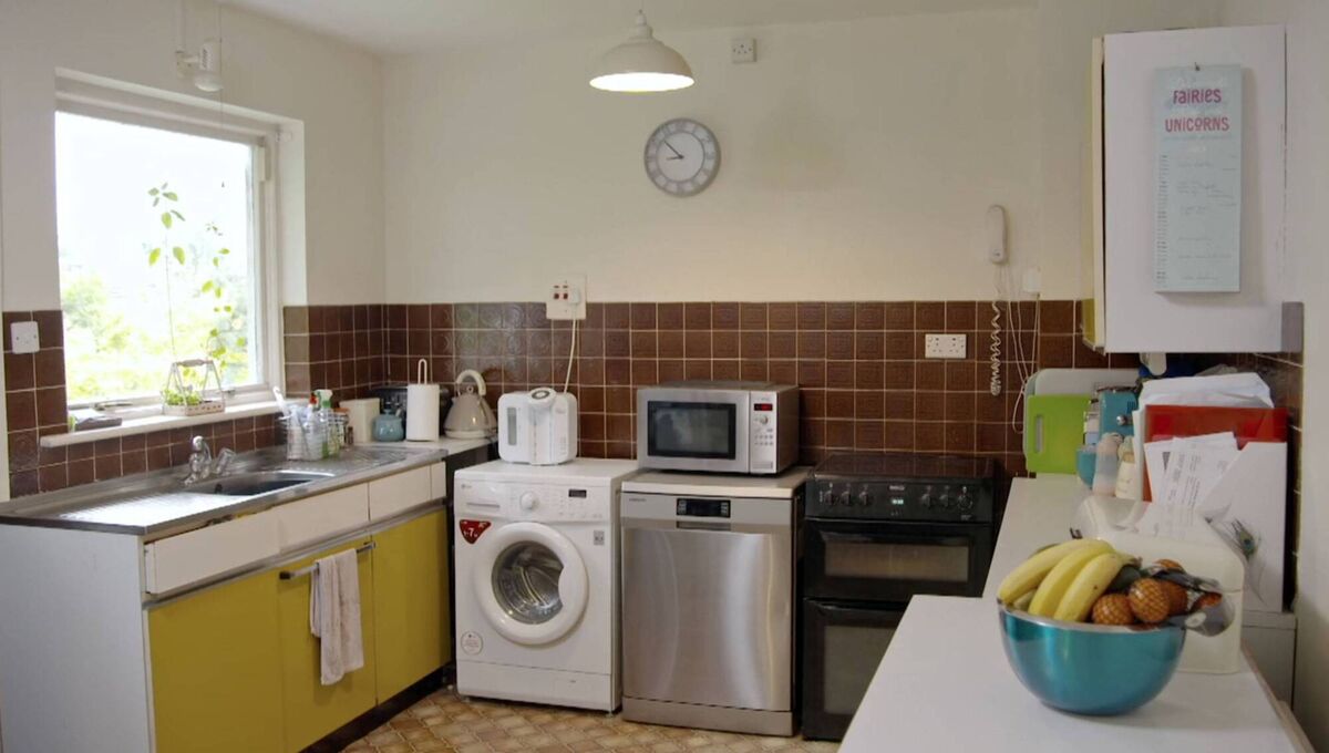 Before: The cramped kitchen in the Howth home. Picture: RTE Room to Improve