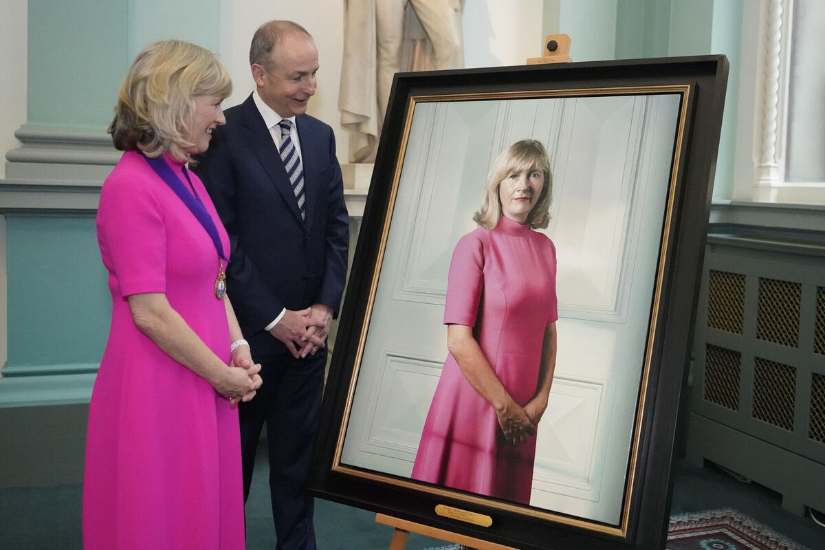 Taoiseach Micheál Martin and Prof Mary Horgan. Picture: Niall Carson/PA Wire