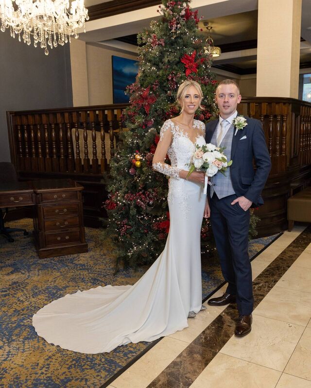 Aoife O'Callaghan and James Brady had a December wedding