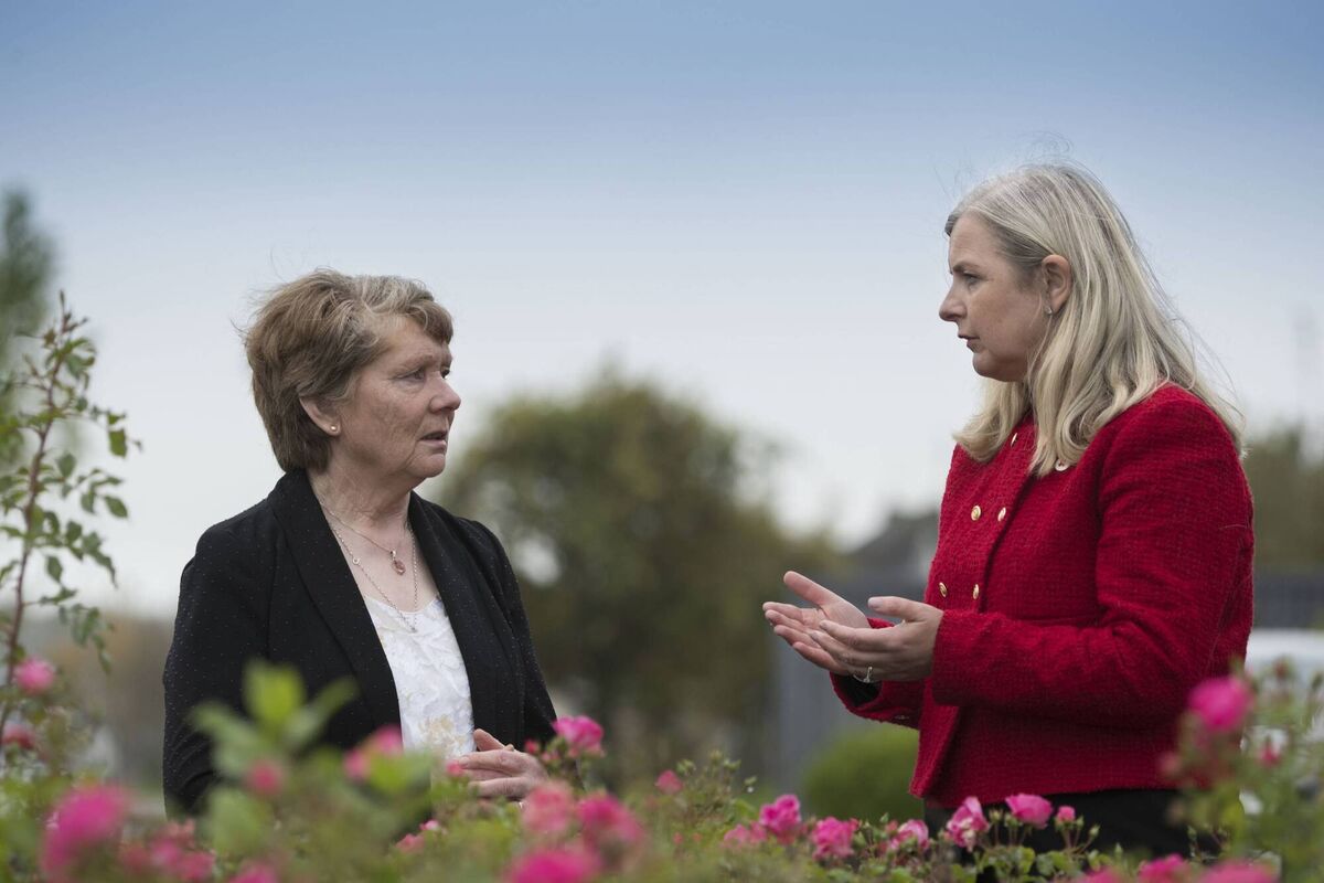 Irish Red Cross secretary general Catrina Sheridan (right) presented historian Catherine Corless with a Red Cross lifetime achievement award for her work in uncovering the true story behind the Tuam mother and baby home. Picture: Andrew Downes, Xposure Irish Red Cross secretary general Catrina Sheridan (right) presented historian Catherine Corless with a Red Cross lifetime achievement award for her work in uncovering the true story behind the Tuam mother and baby home. Picture: Andrew Downes, Xposure