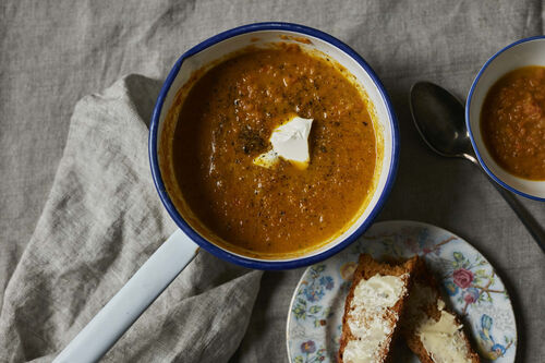Carrot and coriander soup